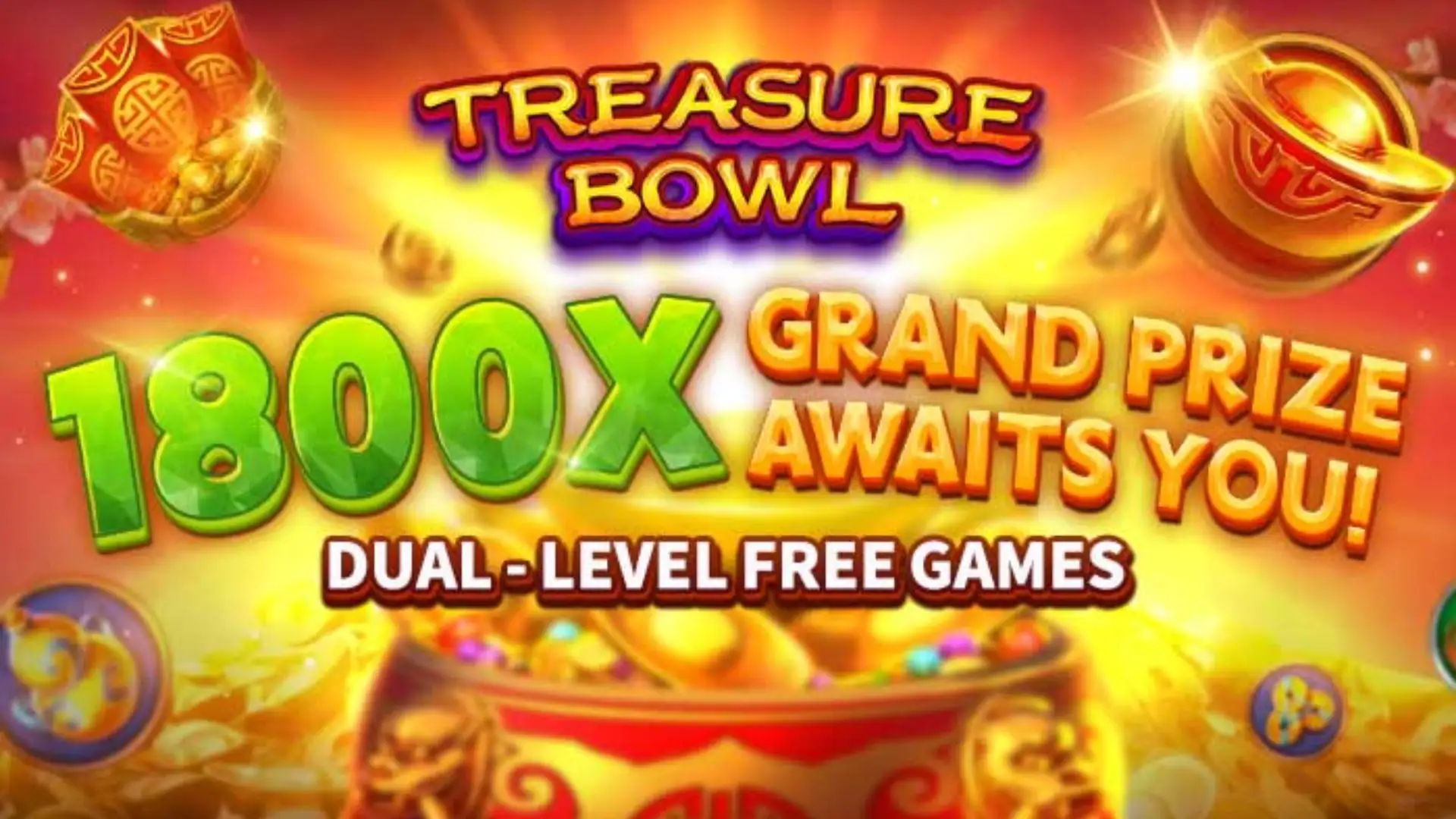 Multiplicadores Treasure Bowl tydbet - 7777x Máximo com Tigela Dourada